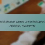 Henkilökohtaiset Lainat: Lainan hakuprosessi, Asiakirjat, Hyväksyntä