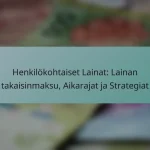 Henkilökohtaiset Lainat: Lainan takaisinmaksu, Aikarajat ja Strategiat