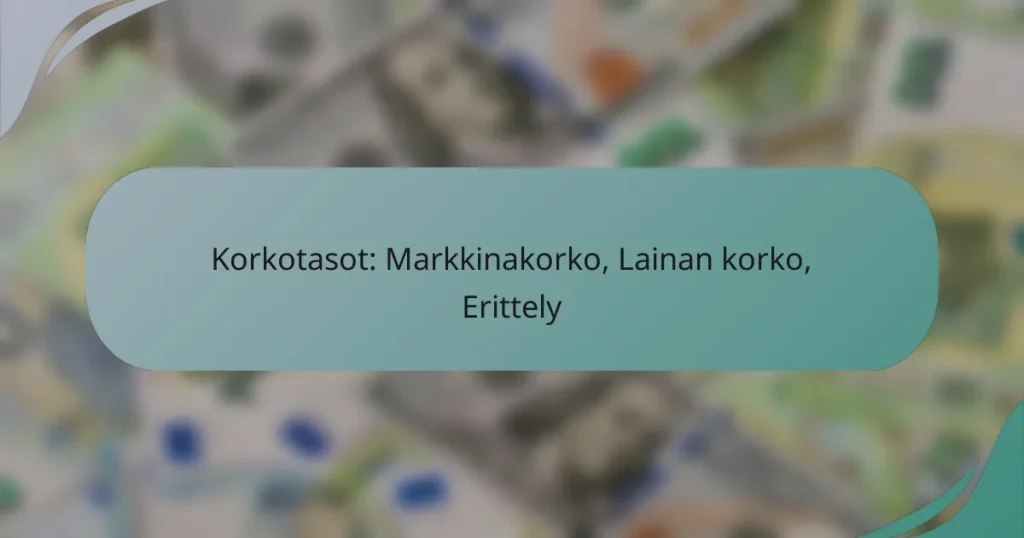 Korkotasot: Markkinakorko, Lainan korko, Erittely
