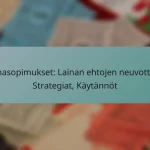 Lainasopimukset: Lainan ehtojen neuvottelu, Strategiat, Käytännöt