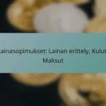 Lainasopimukset: Lainan erittely, Kulut, Maksut