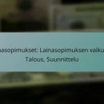 Lainasopimukset: Lainasopimuksen vaikutus, Talous, Suunnittelu