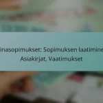 Lainasopimukset: Sopimuksen laatiminen, Asiakirjat, Vaatimukset