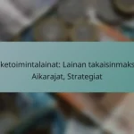 Liiketoimintalainat: Lainan takaisinmaksu, Aikarajat, Strategiat