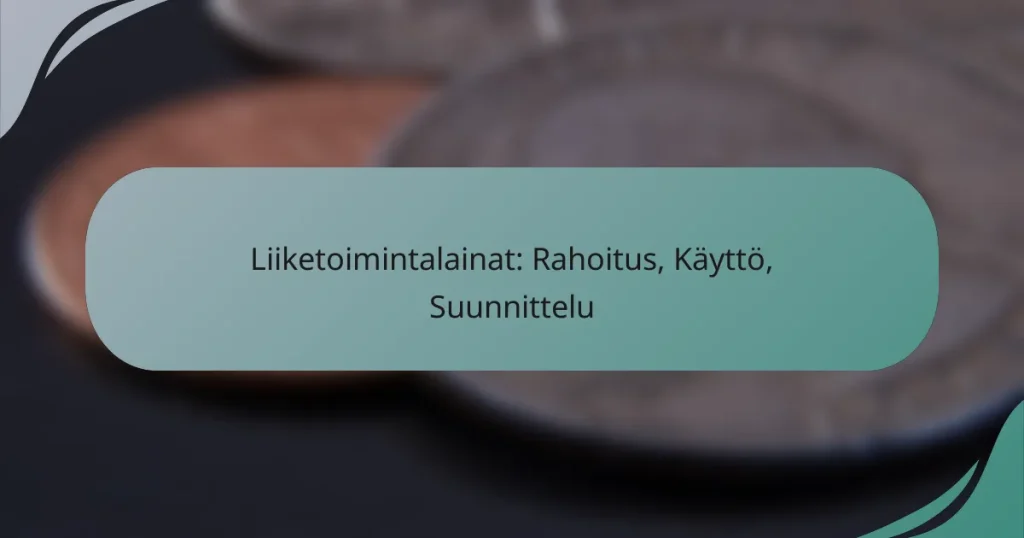 Liiketoimintalainat: Rahoitus, Käyttö, Suunnittelu