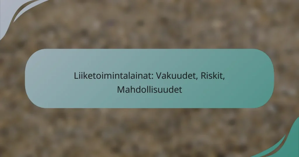Liiketoimintalainat: Vakuudet, Riskit, Mahdollisuudet
