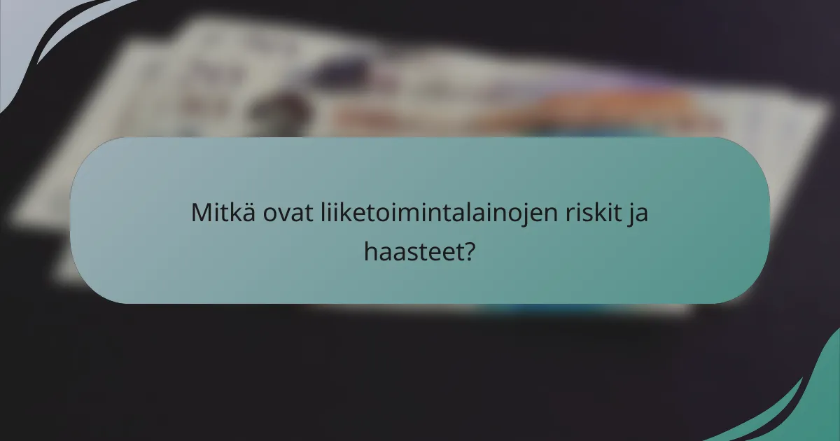 Mitkä ovat liiketoimintalainojen riskit ja haasteet?